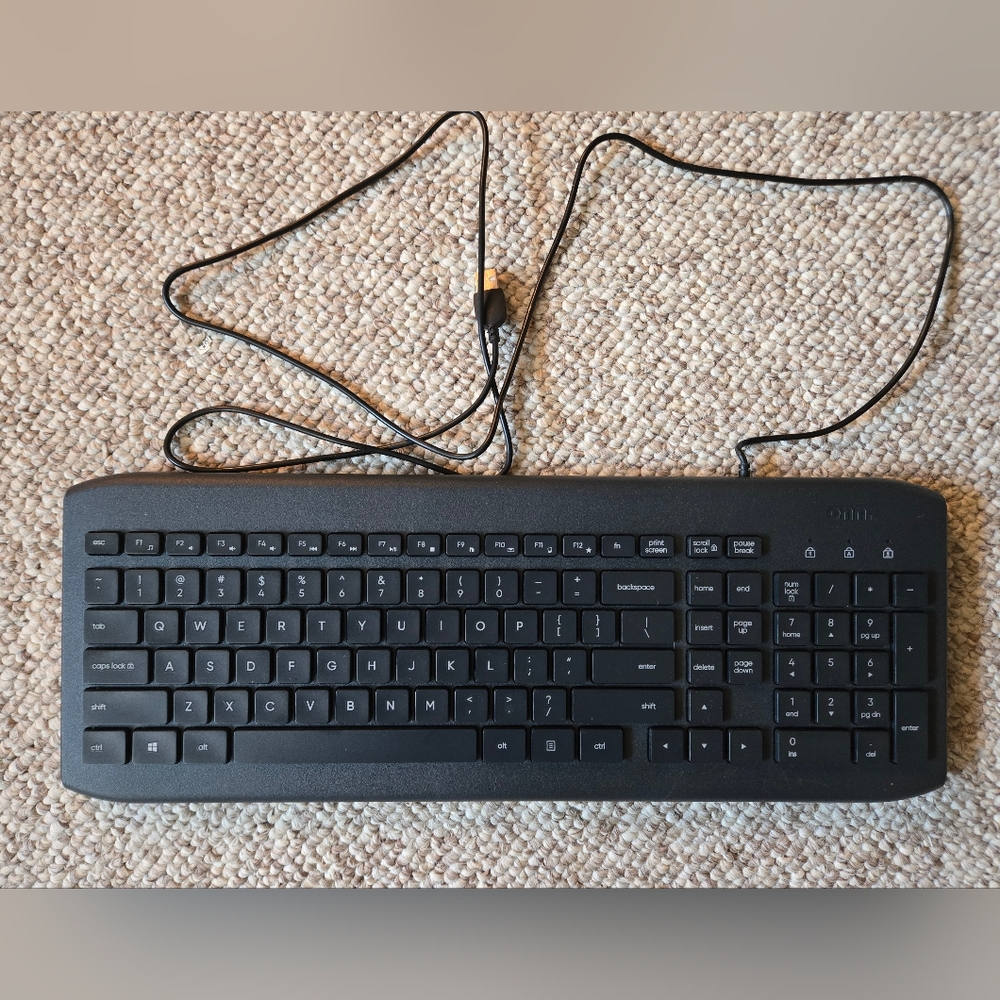 Onn Wired USB Black Keyboard Stock No. 100009052